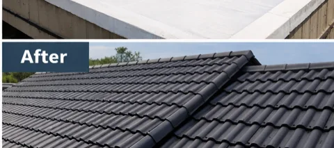 Completed roof repairs and restoration example in Johannesburg
