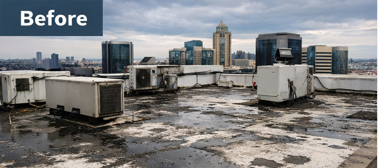 Before waterproofing restoration in Sandton